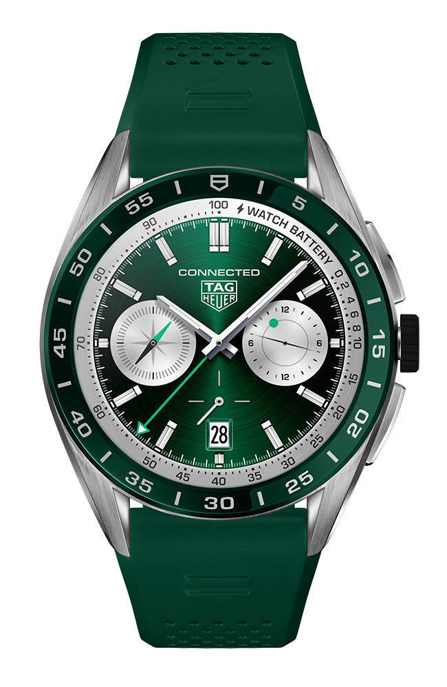 TAG Heuer Connected Calibre E4 - Steel Case - 45 mm - Green Rubber 