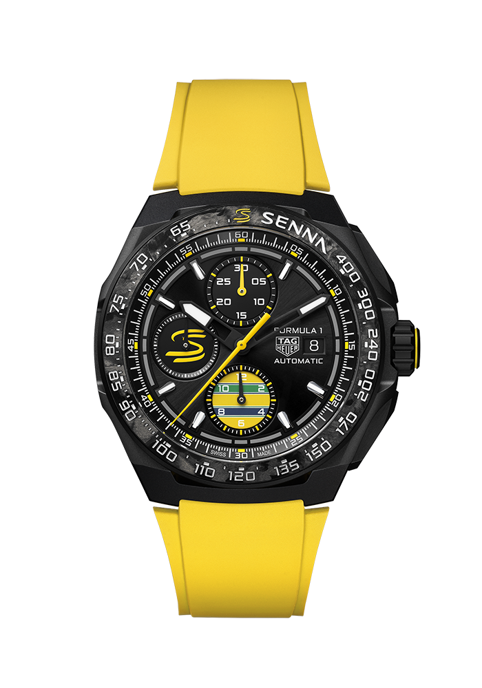 TAG HEUER セナモデル TAG Heuer Formula 1 Chronograph x Senna - DLC Titanium - 44 mm